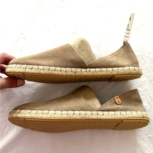 NWT Verbenas Tan Brown Espadrille Leather Loafers SZ 7.5 - Picture 3 of 12